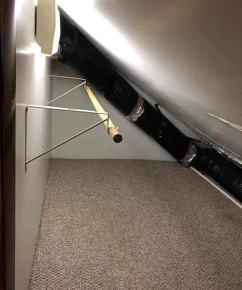 Storage space off of living room