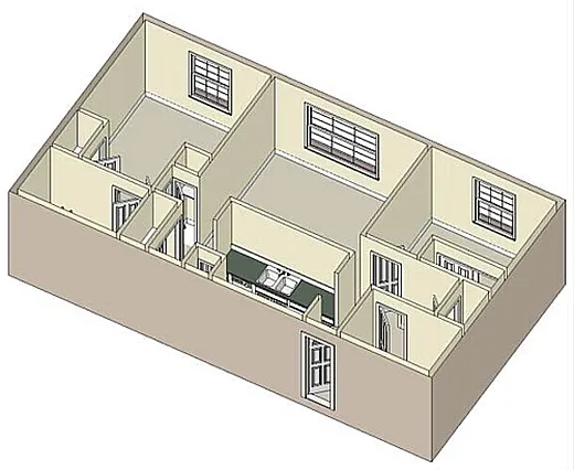 Floor plan Lancelot - Two Bedroom