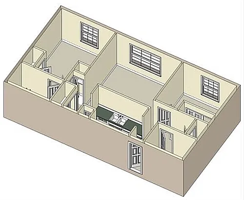 Floor plan Lancelot - Two Bedroom