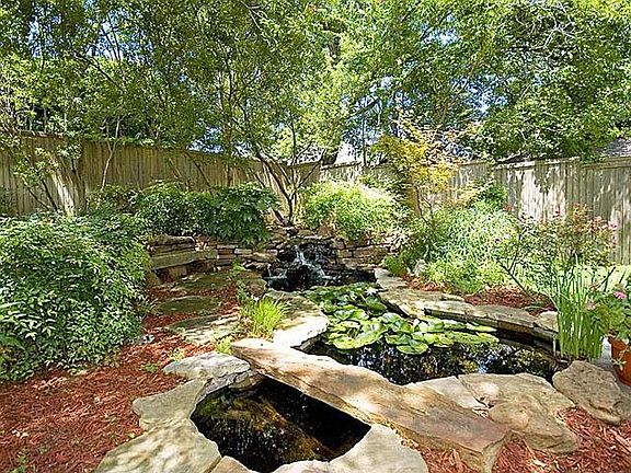 Koi pond and waterfall