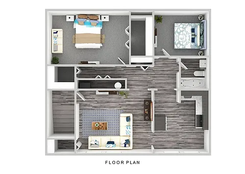 Floor plan Fully Renovated Two Bedroom