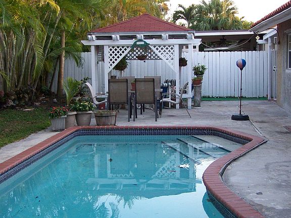 Pool, covered gazebo