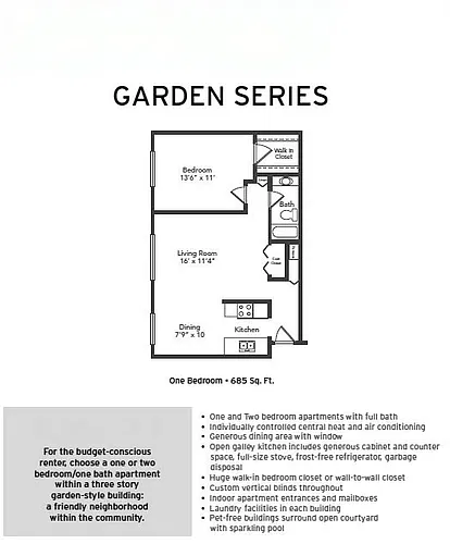 Floor plan One Bedroom