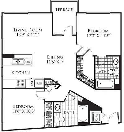 Floor plan 2 Bedroom FP 26