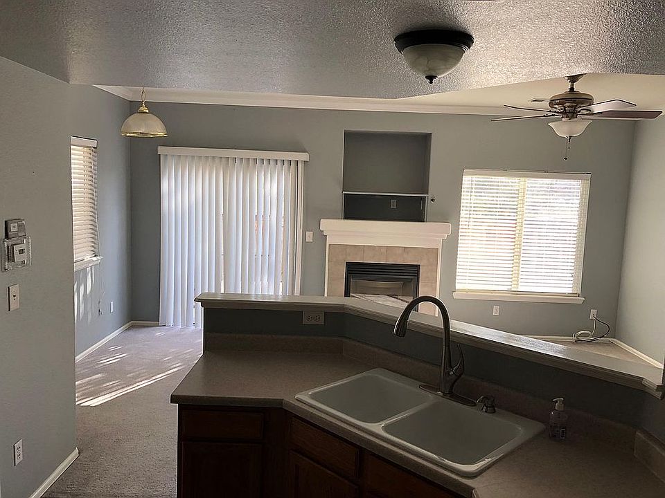 Kitchen looking out to living area