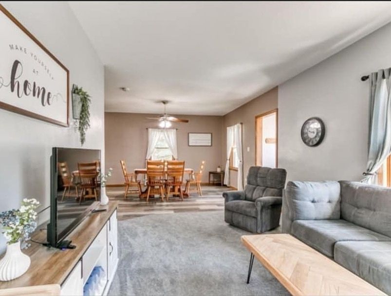Living and dining rooms
