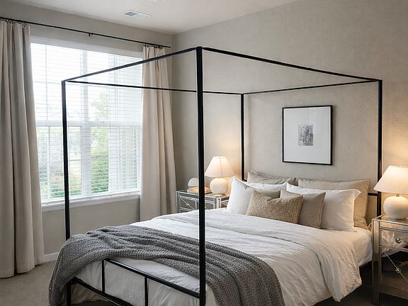 Master bedroom with ample room for king bed, nightstands and dresser. West facing windows with plenty of sunshine.