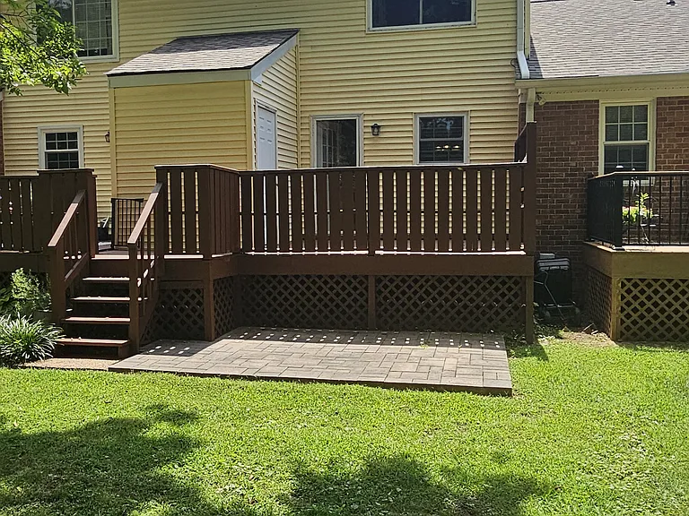Unit has an additional patio. Great for a grill and entertaining.