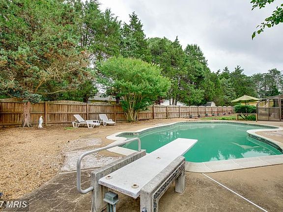 Pool view at diving board