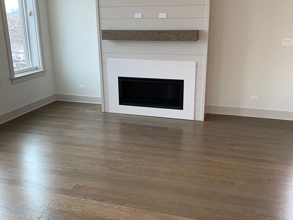 Living room and fireplace.