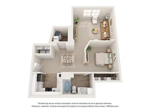 Floor plan Richards and Conover - Studio
