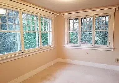 First upstairs bedroom with view to back gardens - great for bedroom (has walk-in closet) or office