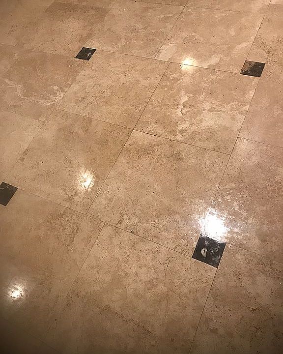 Travertine floors