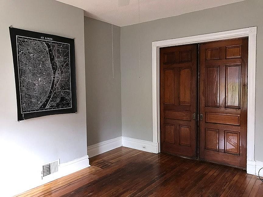 Living Room with Pocket Doors Closed