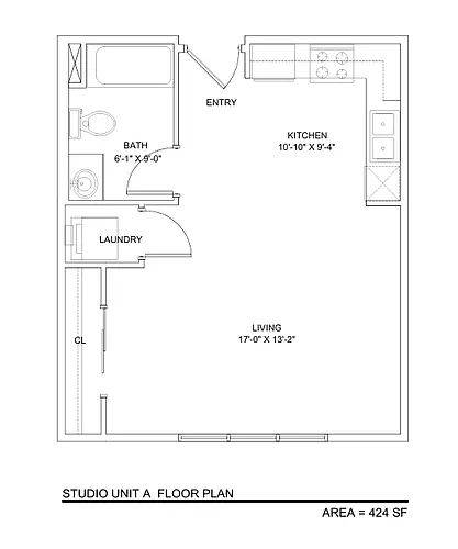 Floor plan Studio B