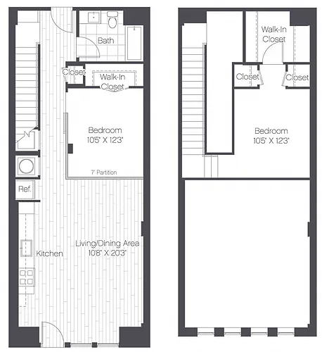 Floor plan 2 Bed/1 Bath-Flex