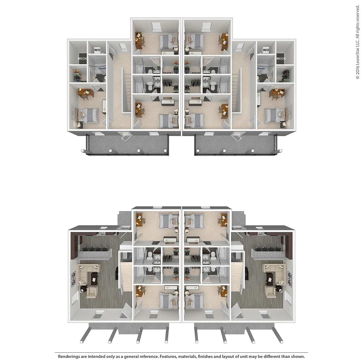 Floor plan 5 Duplex Upper Deck