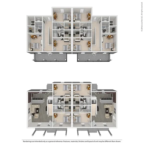 Floor plan 5 Duplex Upper Deck