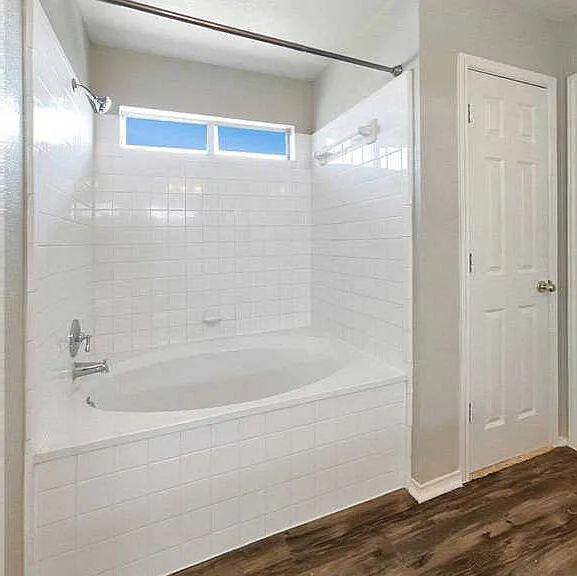 Master bath large garden tub and shower