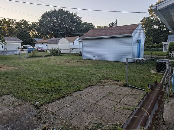 Fenced in backyard and shed