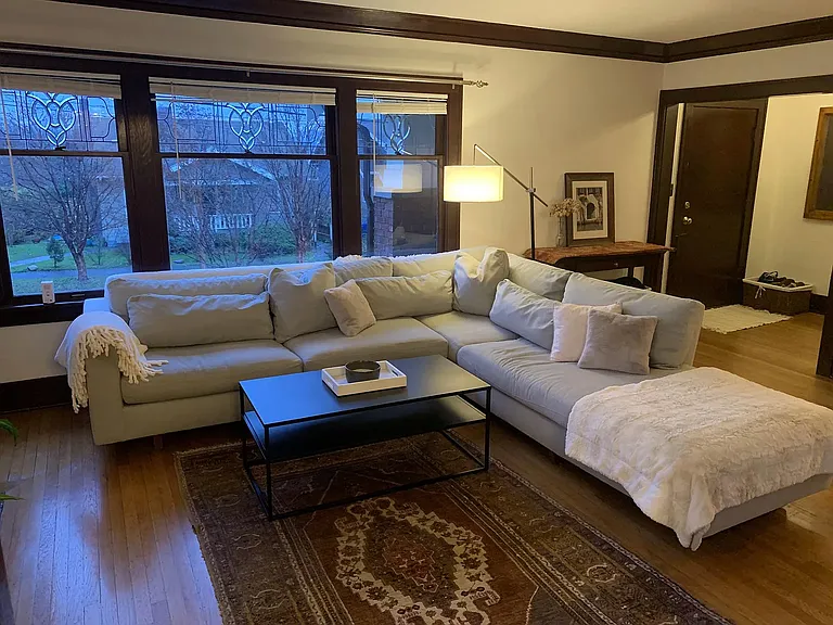 Living room with entry way pictured (to the right)