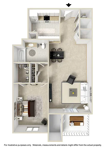 Floor plan One Bedroom