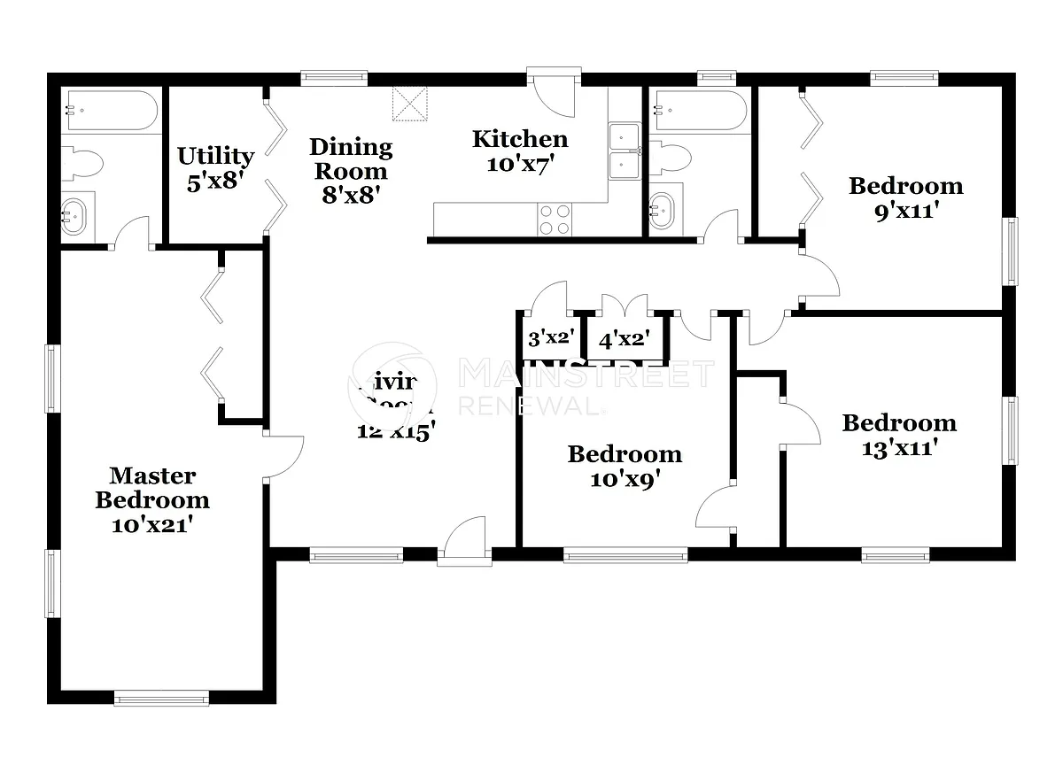 Floor Plan - 5325 Bonnie Brae Cir