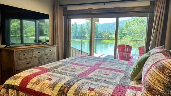 King Bedroom #3 with en-suite bathroom. Double Vanity, shower and soaking tub.