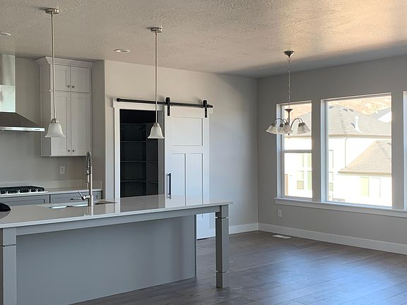 Kitchen features large pantry and views of the mountains
