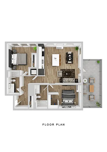 Floor plan Cascara - 2 Bed A2 Medium Patio