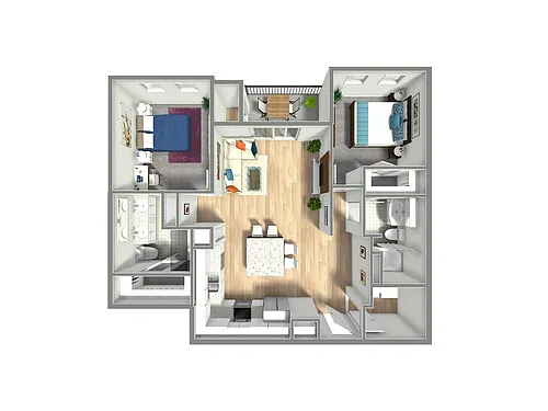 Floor plan 2X2 B