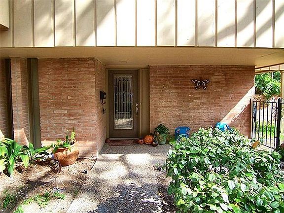 Cut glass front door.