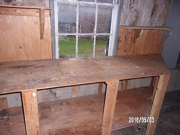 Workbench in woodshed