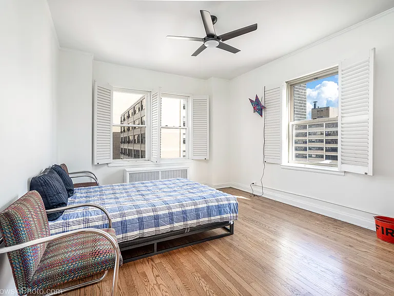 Second bedroom with plantation shutters