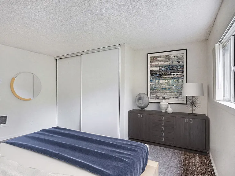 Bedroom Sunset Station Apartments Portland Oregon