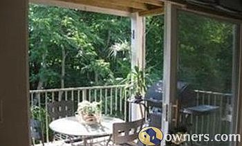 Deck overlooking woods