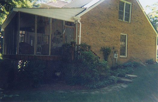 Left Side, screened porch