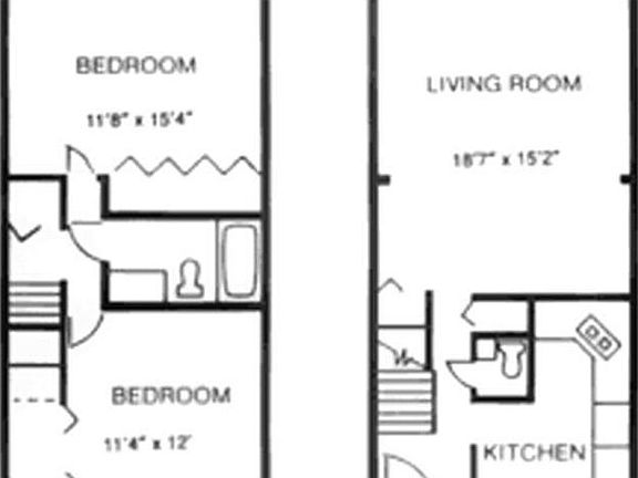 2 bedroom 1.5 bath