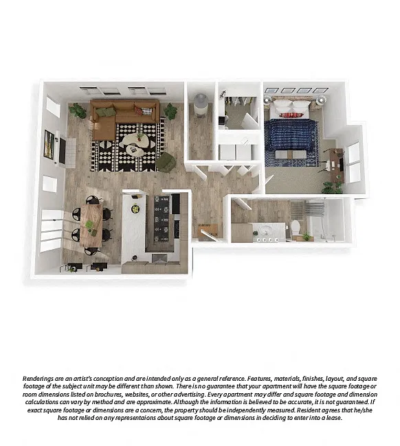Floor plan 1x1 Premium