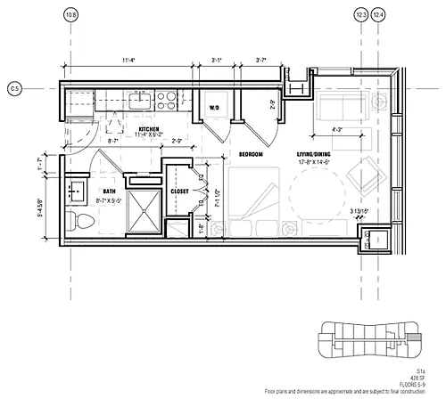 Floor plan Unit S1a
