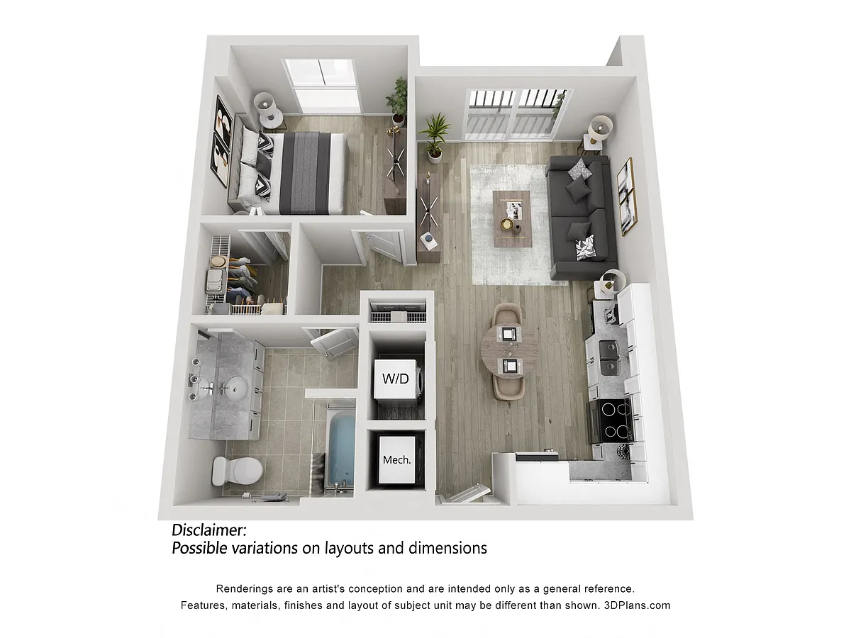 Floor plan One Bedroom