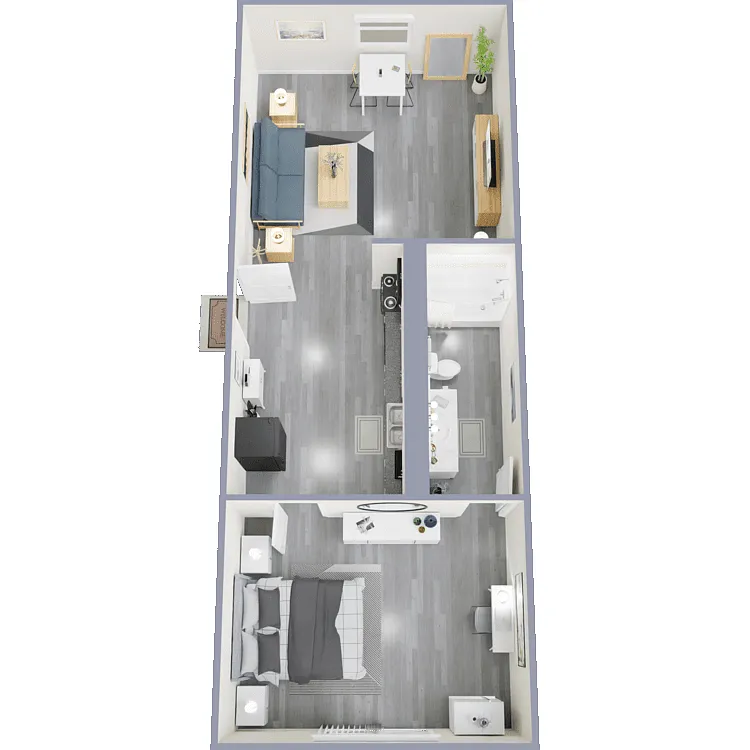 Floor plan One Bed One Bath