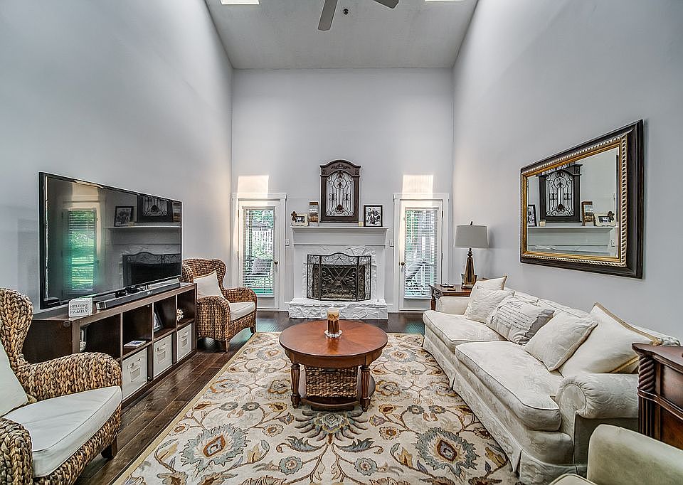 Living Room has fireplace.