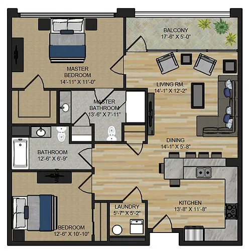 Floor plan 2 Bedroom