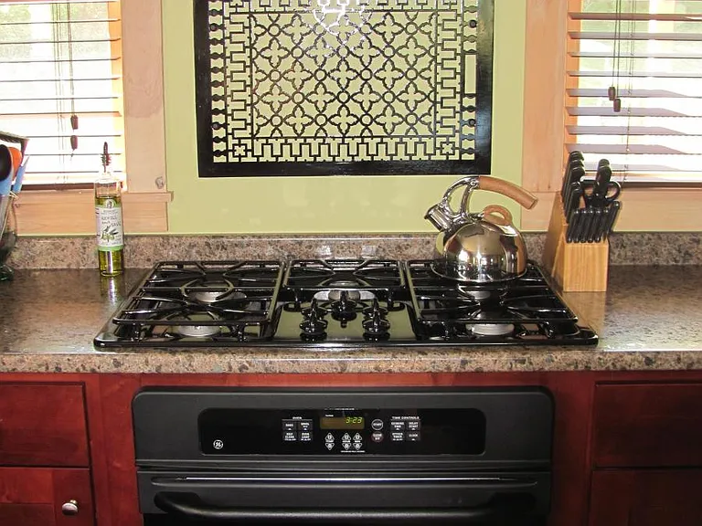 Electric Oven with Gas stove top