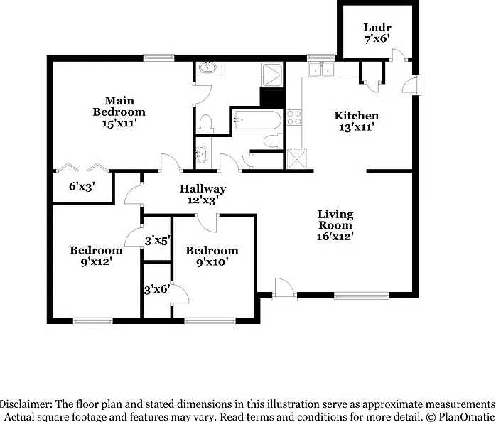 3 bed, 2.0 bath, 1078 sqft, $1,335 — Photo 2