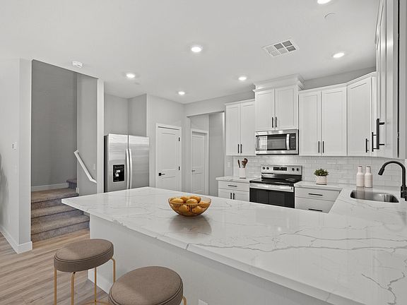 Each kitchen comes with stainless-steel appliances included.