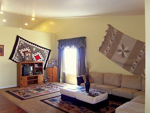 Formal Living Room w/ Hardwoods, Carpet & Light Neutrals