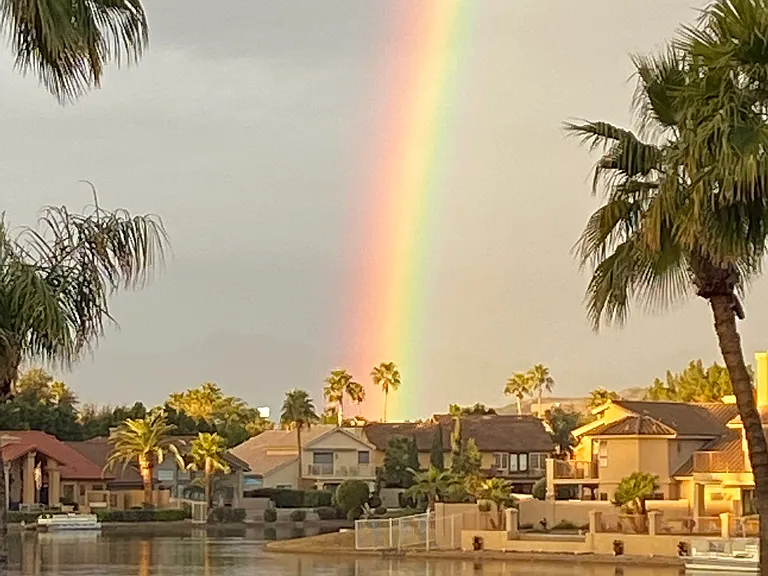 Rainbow over the lake