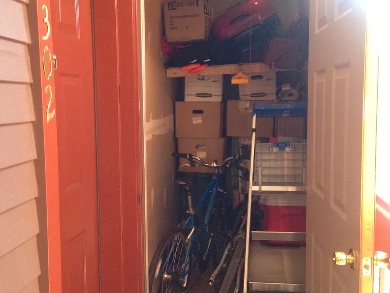 Storage unit right outside your door.
